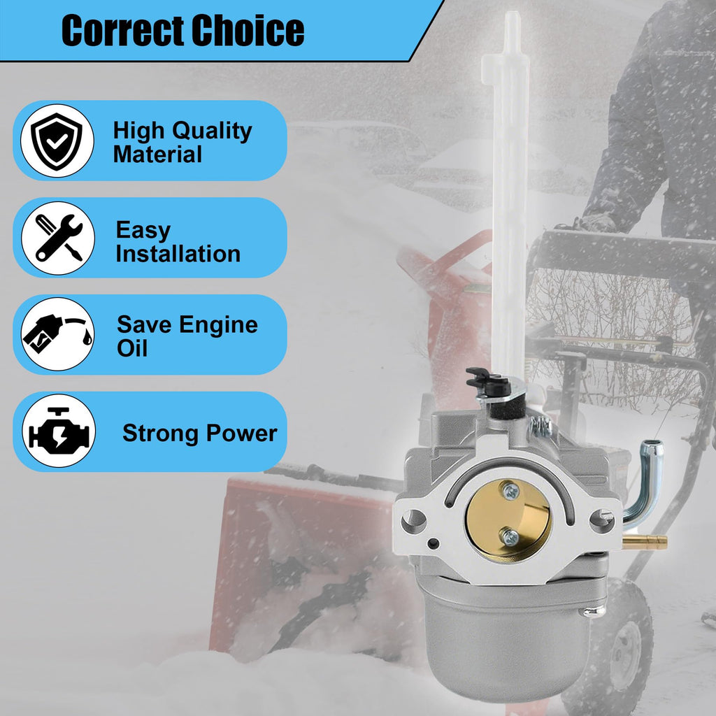 Carburetor fit for Briggs & Stratton Snowblower Replaces # 796122 794593 793161 696737 Compatible 20A114 20A414 20M114 20M107 Engines