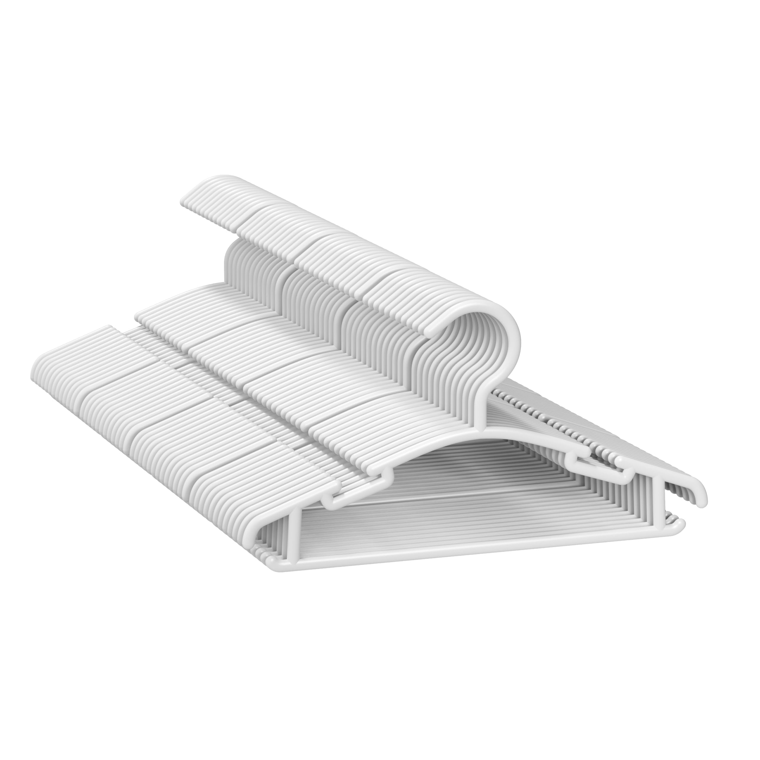 GoodtoU Kids Hangers 100 Pack Baby Hangers for Closet Toddler Hangers Plastic White Childrens Hangers Small Hangers 10.24inch (0-24 Months)