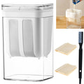 MYLEUS Yogurt Strainer with Fine Mesh Bag and Cleaning Brush - Multipurpose BPA-Free Cheese Strainer with Lid for Yogurt,Juice,Tea,Nut Milk and Cheese - Kitchen Tool for Whey Separation -1.1L Capacity