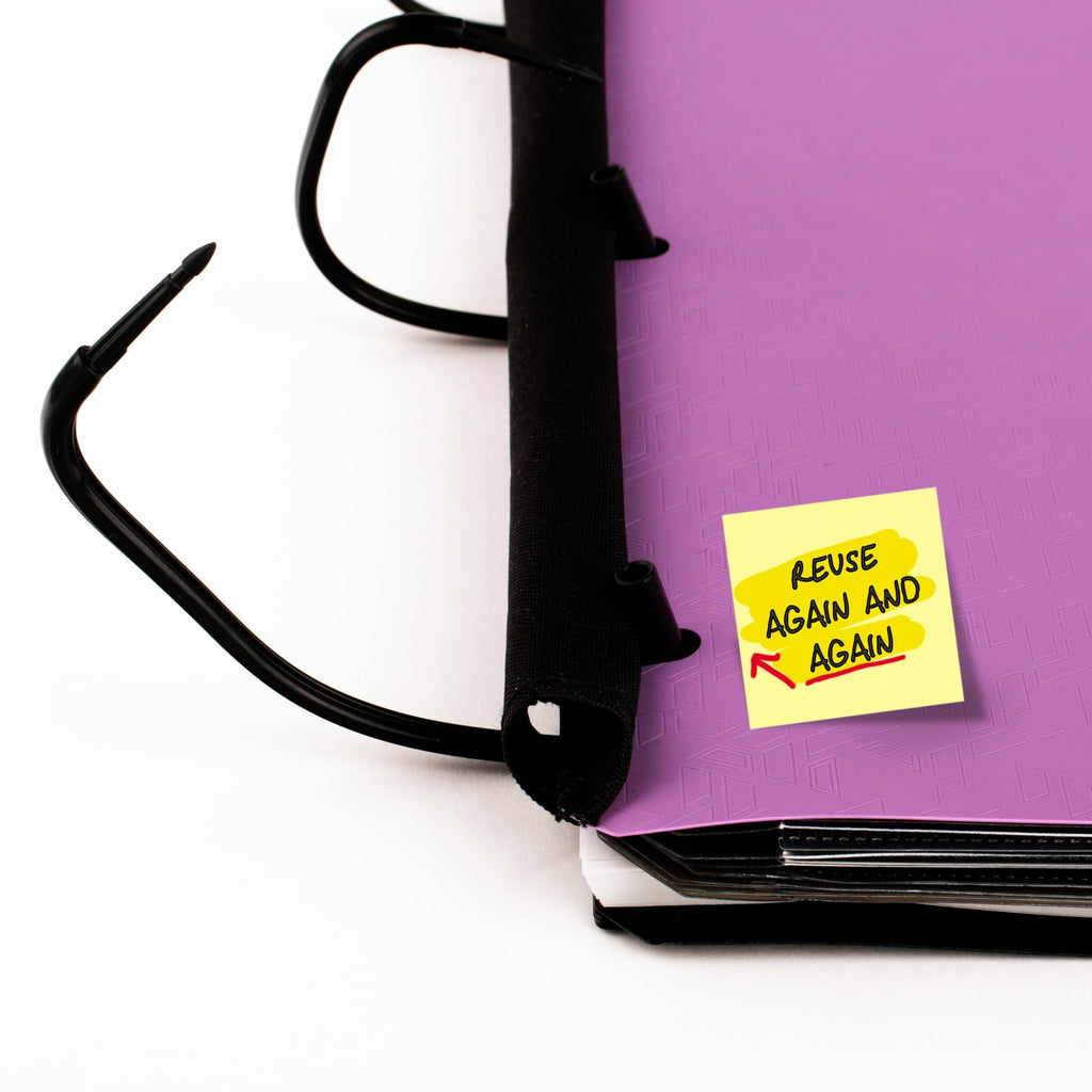Five Star Flex Refillable Notebook + Study App, College Ruled Paper and 1 Inch TechLock Ring Binder with Pockets, Tabs and Dividers, 200 Sheet Capacity, Amethyst Purple (29328AB6)
