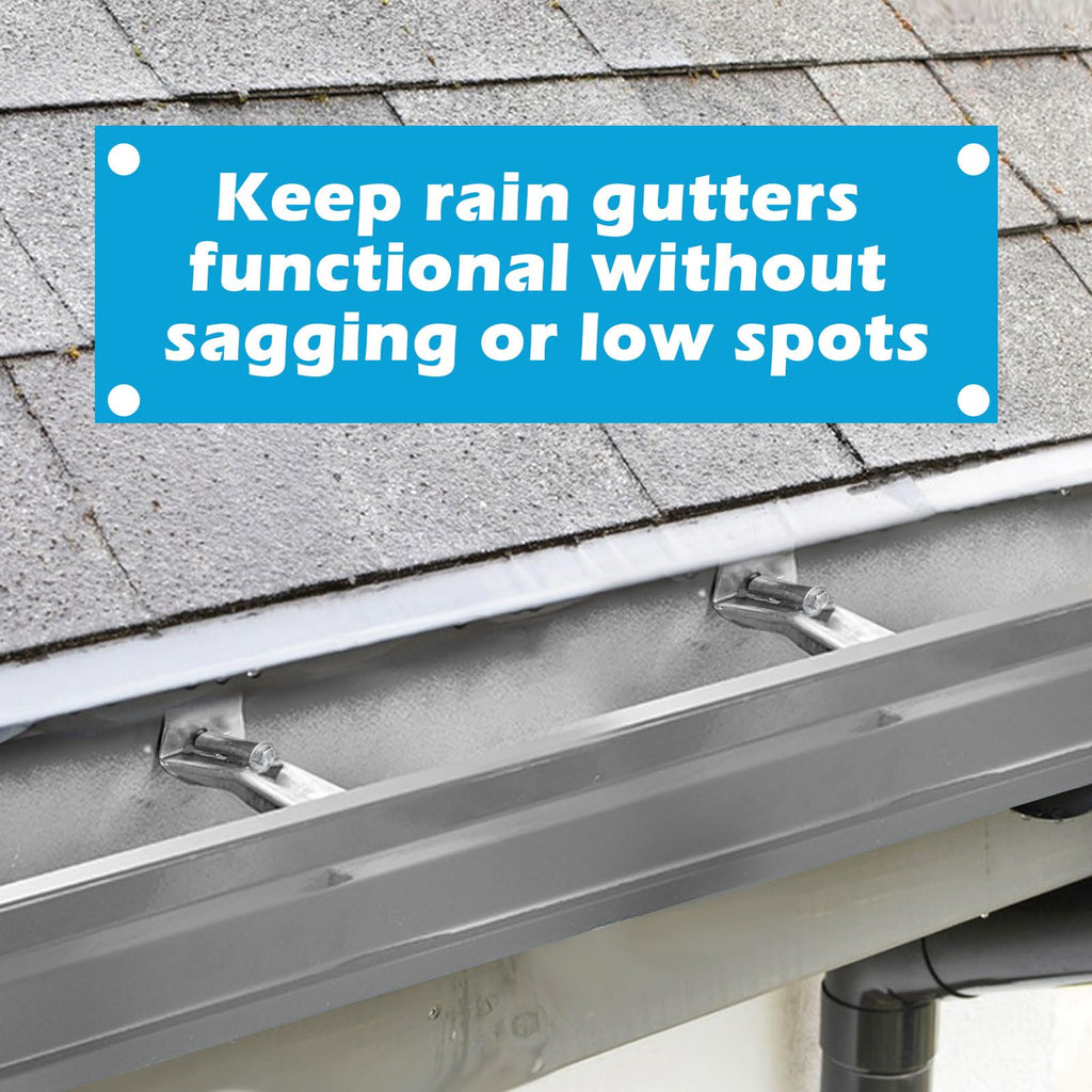 25 Pack Gutter Hangers, 5 Inch Gutter Guard with Speed Screw and Clip, Hidden Rain Gutter Bracket Support, Includes a Drill Bit