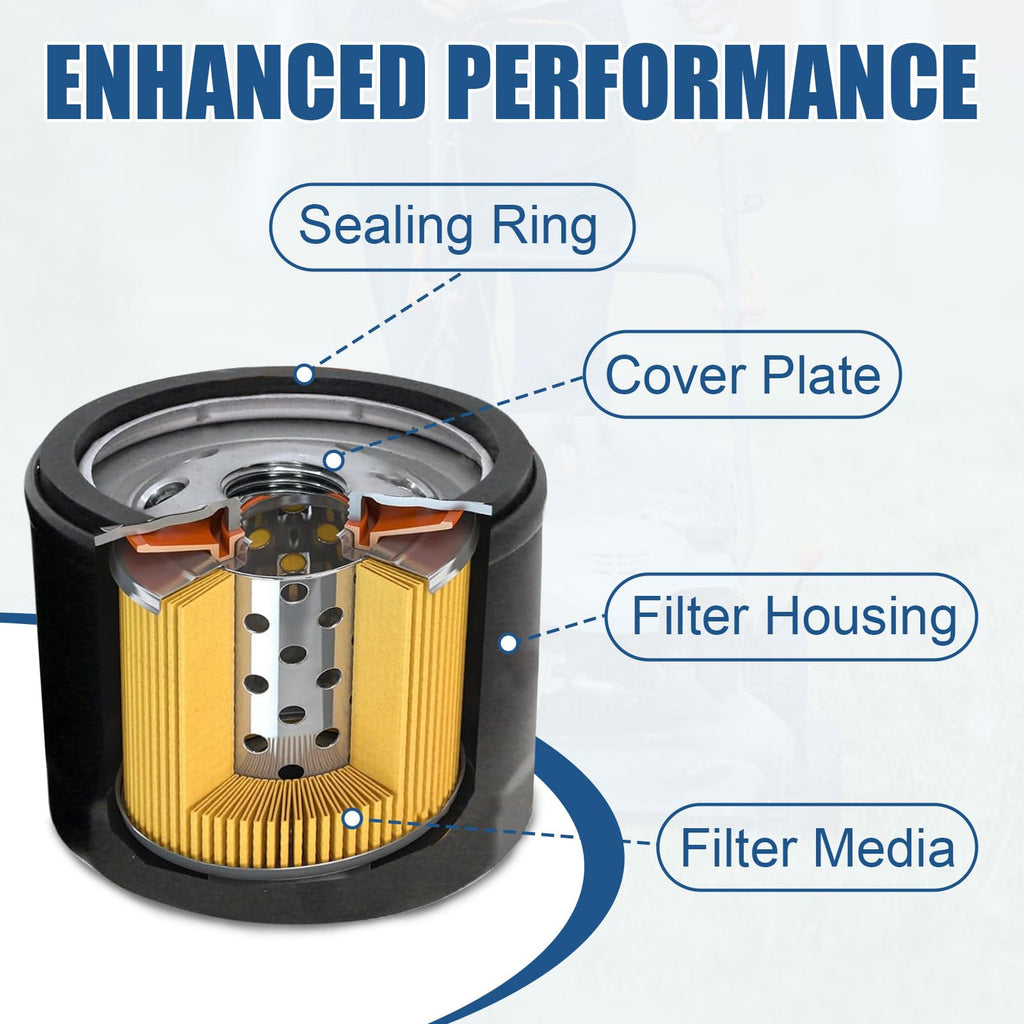 2 Pack 12-050-01-S Oil Filter Compatible with Kohler Engine Lawn Mower, 49065-0721 Engine Oil Filter Fits for Cub Cadet/Craftsman/Troy Bilt/Toro Gravely KH-12-050-01-S1 KH-12-050-08 AM125424