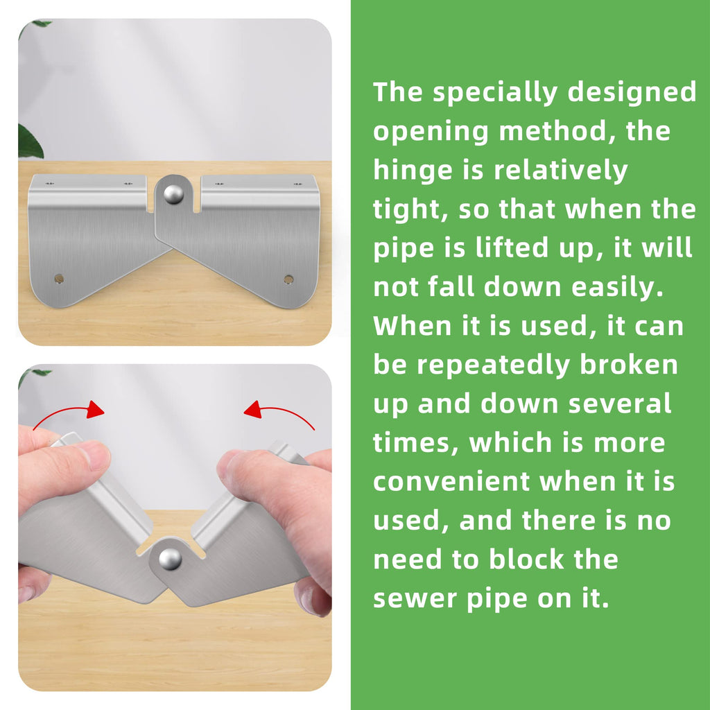 4Pcs Gutter Extension Hinge, Downspout Extension Flip-Up Hinge, Easy DIY Installation on Any Size Rectangle or Square Downspout (4)