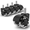 Office Chair Wheels (Set of 5) Replacement for All Hardwood and Carpet Floors,Replace Rolling Office Chair Mat Computer Desk Gaming Home Chair Casters Wheels,Universal Caster Wheels Size 11x22 MM