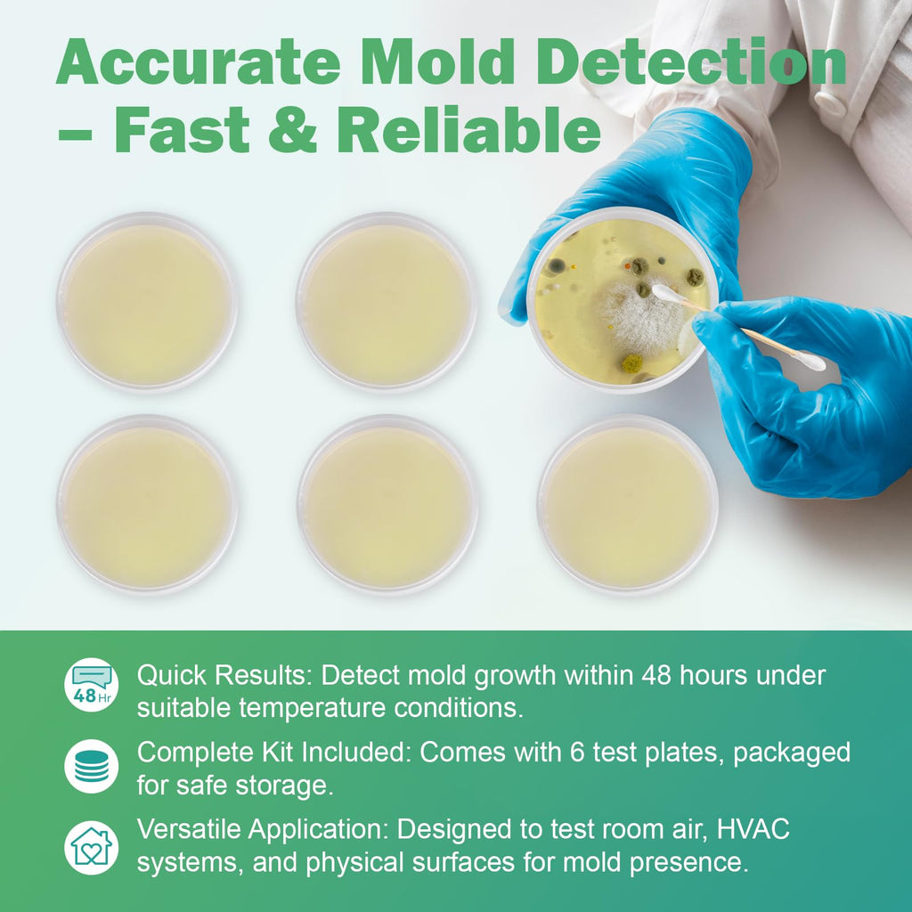 Carethetic Mold Test Kit for Home - 6 DIY Tests Included for Air, Surface & HVAC, Lab Analysis & Expert Consultation