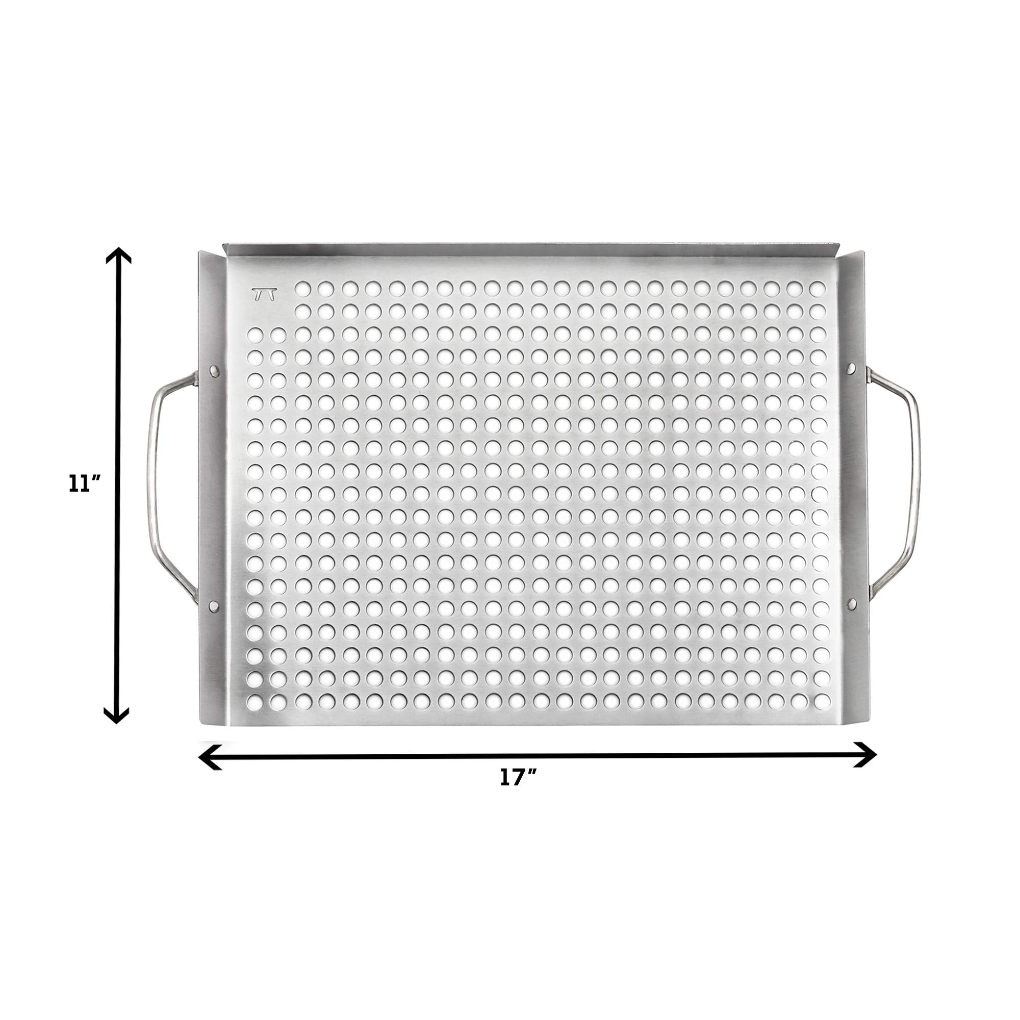 Outset 76632 Stainless Steel Grill Topper Grid, 11"x17" BBQ Tray
