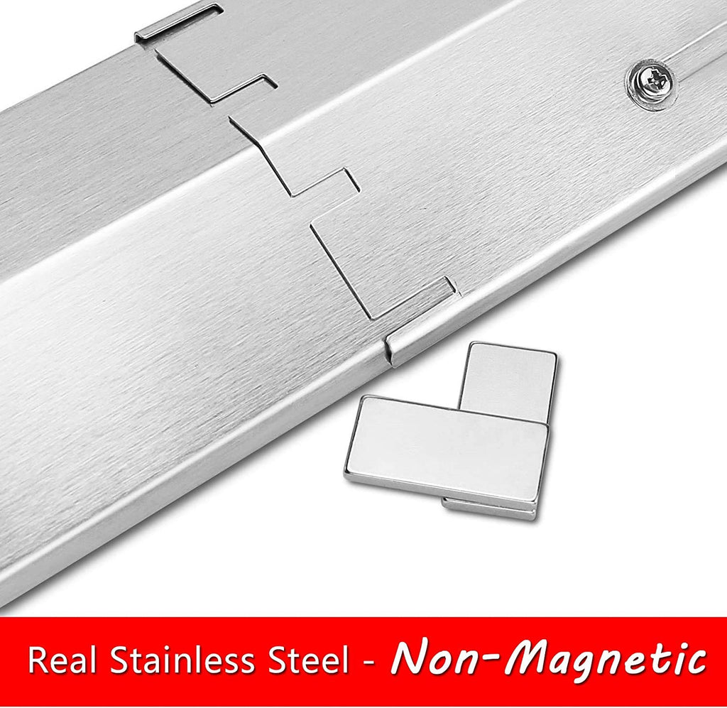 Hisencn Universal Heat Plate Shield, Adjustable from 11.75" to 21" Stainless Steel Flavorizer Bar, Burner Cover, Flame Tamer Heat Tent for Charbroil, Brinkmann,Dynaglo, Uniflame Gas Grill, 3 Pack