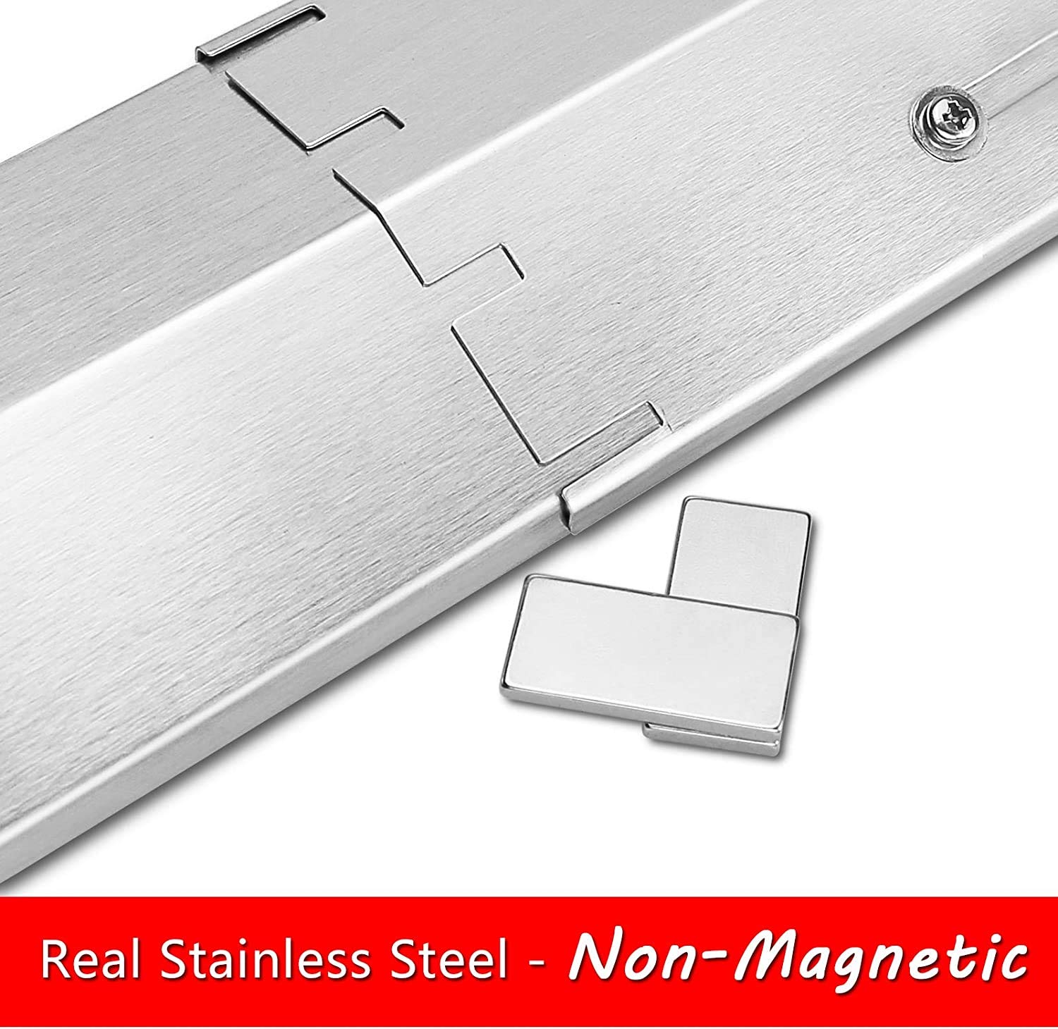 Hisencn Universal Heat Plate Shield, Adjustable from 11.75" to 21" Stainless Steel Flavorizer Bar, Burner Cover, Flame Tamer Heat Tent for Charbroil, Brinkmann,Dynaglo, Uniflame Gas Grill, 3 Pack