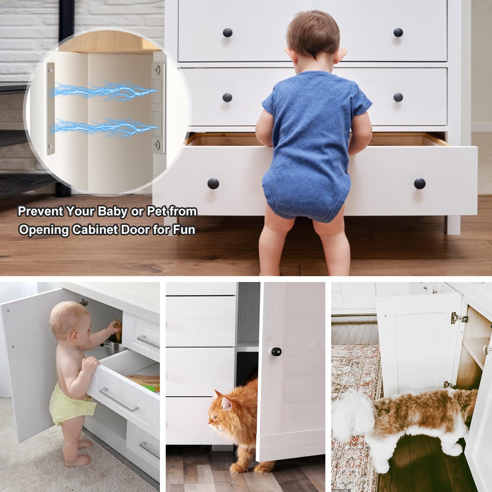 Cabinet Door Magnets Jiayi 4 Pack Magnetic Door Catches Ultra Thin Cupboard Magnets Dual Magnets Catch Latches Cabinet Magnets for Furniture Closet Cupboard Door Closing Magnetic Latch Door Closure
