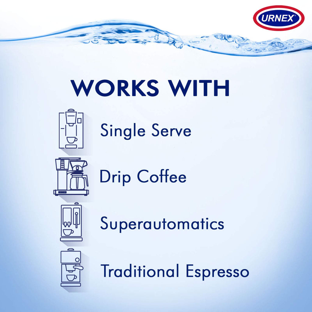 Urnex Dezcal Home Activated Descaler For Home Coffee & Espresso Equipt. 8 - 1 oz Packets