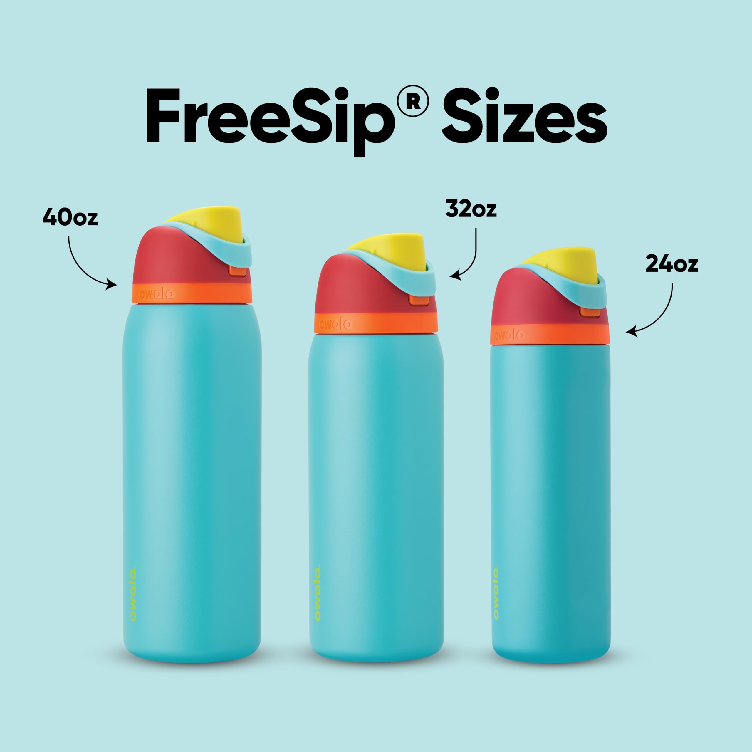 Owala FreeSip Insulated Stainless Steel Water Bottle with Straw, BPA-Free Sports Water Bottle, Great for Travel, 32 Oz, Summer Sweetness