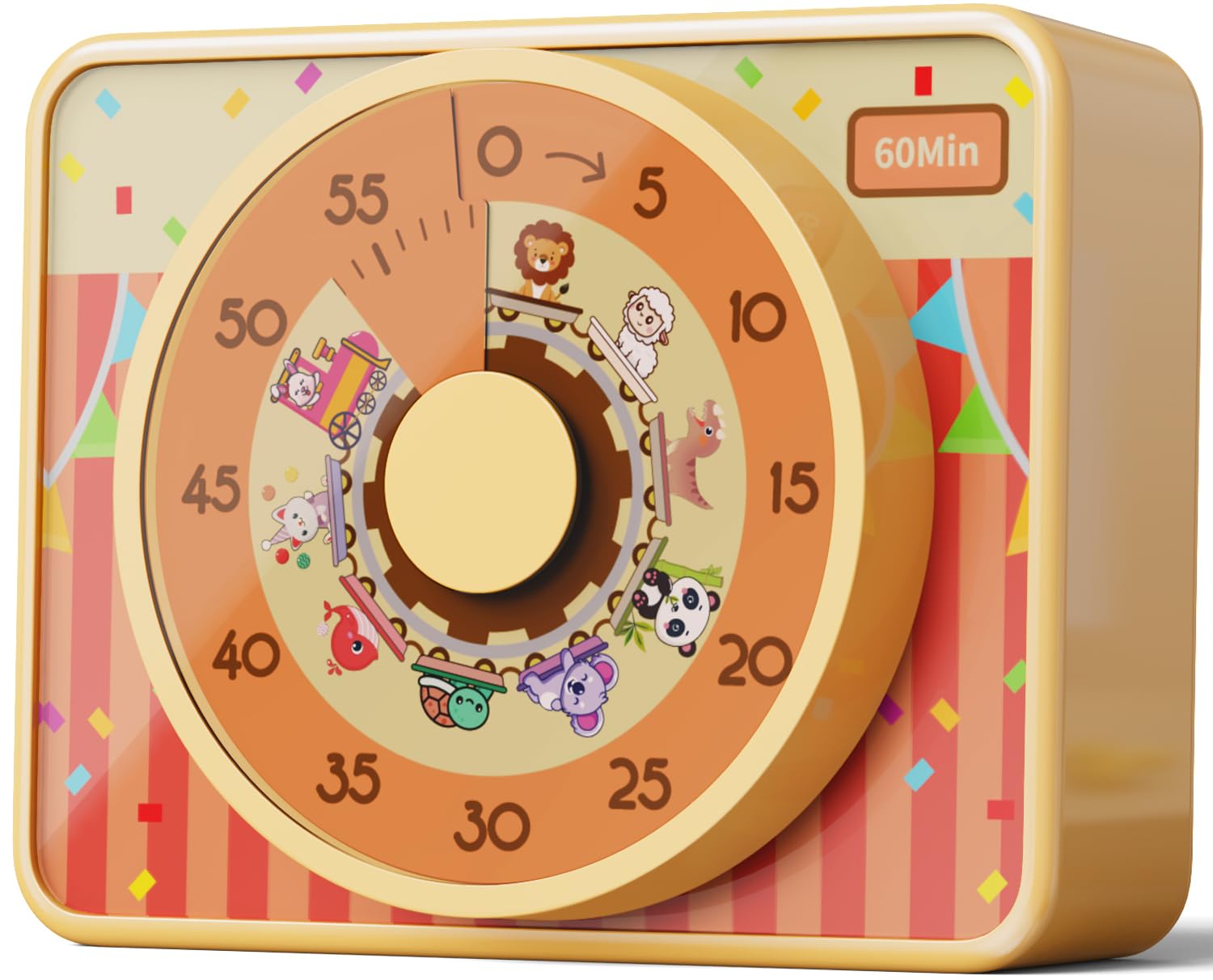 VOCOO Visual Timer 60 Minute - Kitchen Countdown Timer with Magnetic, Silent Volume Control, Adjustable Alarm Time - Time Management Tool for Kids Students Cooking Classroom Study Home Office
