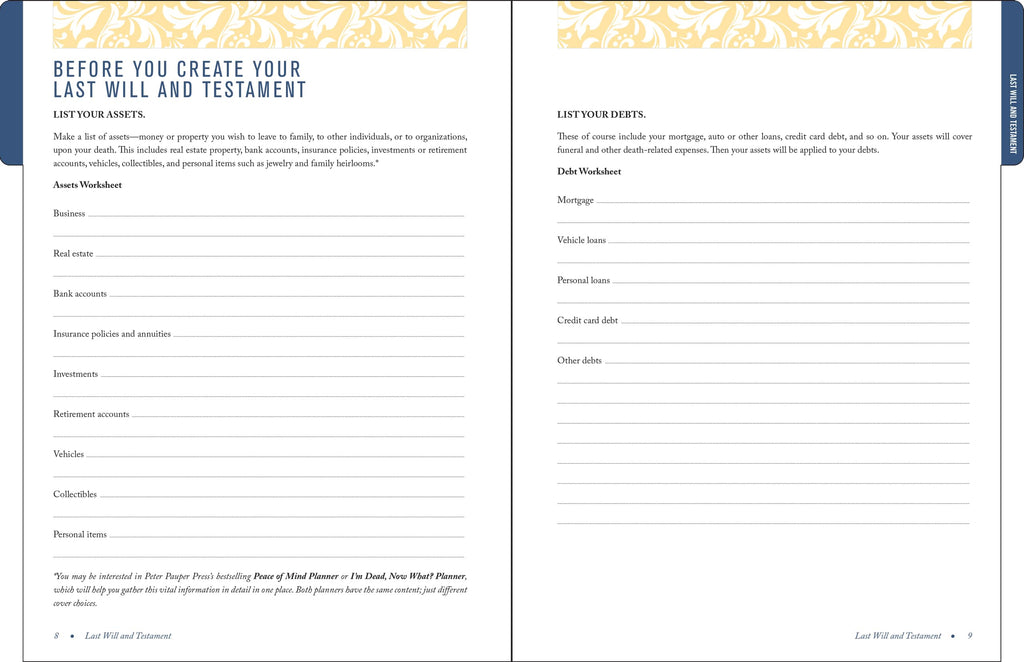 My Family Estate Legal Document Kit (includes Last Will and Testament, Health Care Proxy, and Legal Power of Attorney)