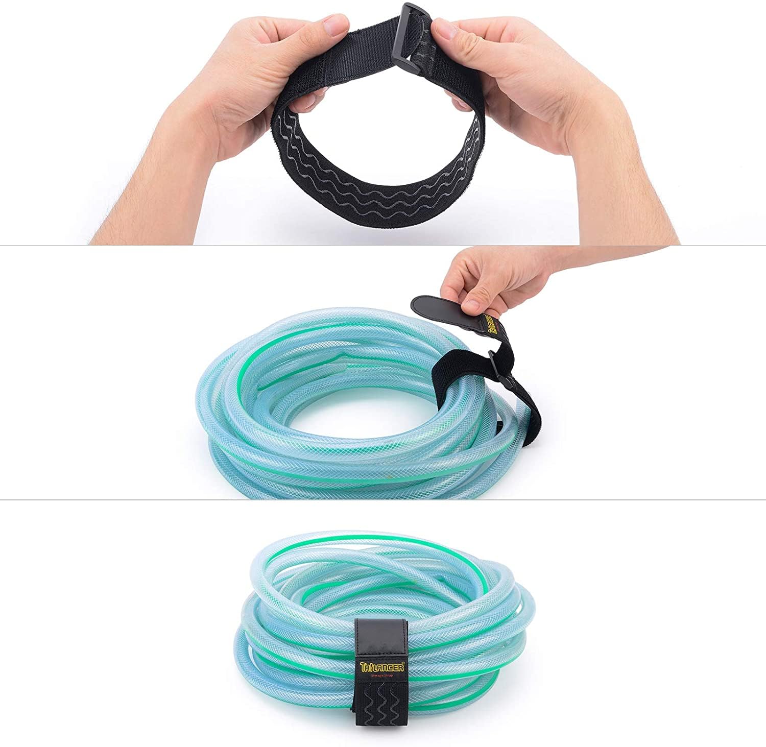 Elastic Cinch Straps 46cm x 5 cm (8 Pack) with Anti-Slip Silicone, Multipurpose Hook and Loop Storage Straps, Bundling Bands for Bike, RV, Boat,Garden, Extension Cords,Cables,Ropes, Hoses Organization