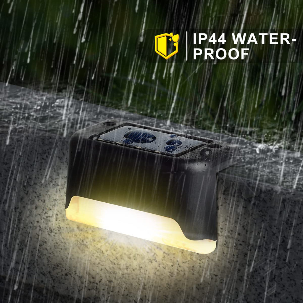 Solar Lights Outdoor Waterproof, 16 Pack Outdoor Solar Lights, Solar Deck Lights for Deck, Step, Stair, Yard, Fence, Patio and Pathway (Warm White)