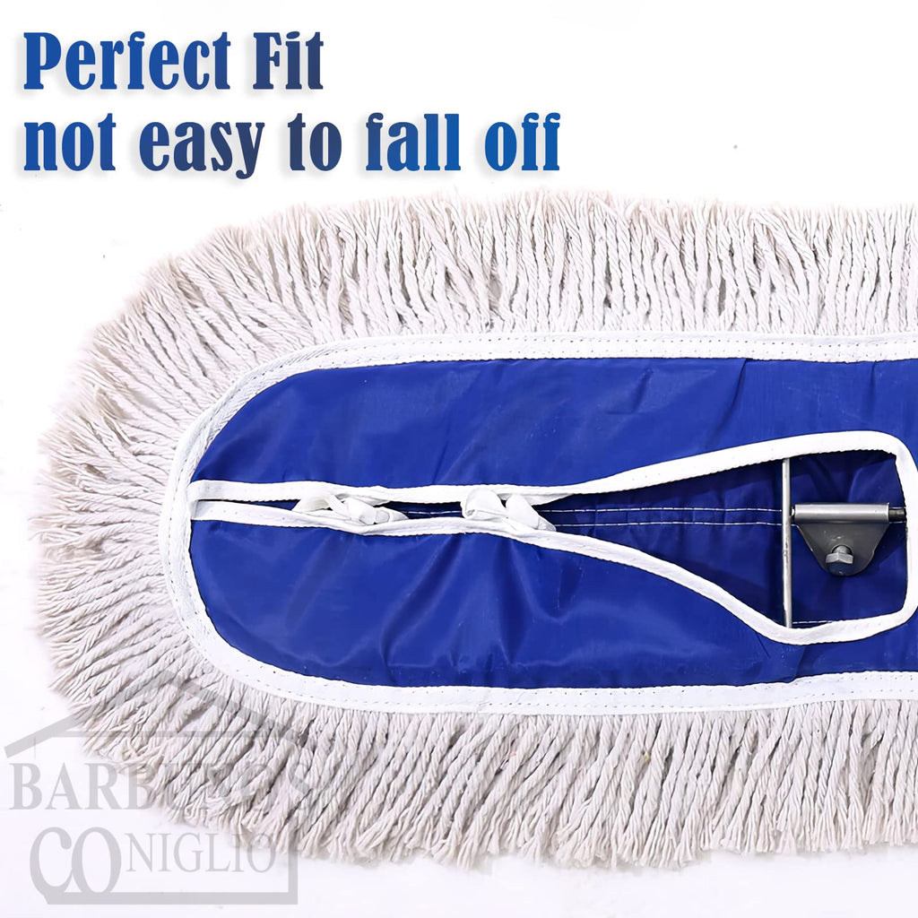 Large Mop Head 24" Industrial Strength Ultimate Cotton Floor Dust Mop Refill, Commercial Cleaner Mop Head Replacement, Dust Mops for Home, Industrial Use - Fit for Standard Size Mop Frame (1)