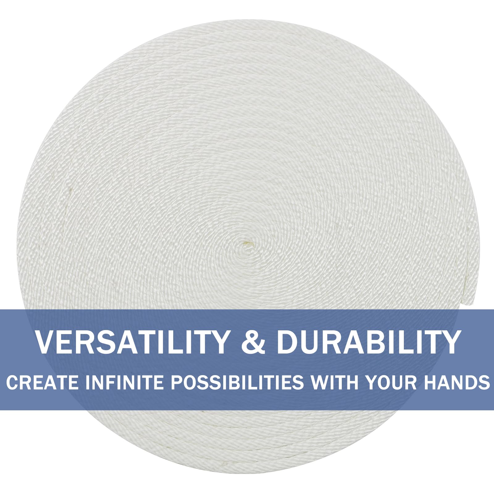 NQ Nylon Rope 30Mx 6mm Diameter, 1/4" x 100FT Inch Corde for Outdoor, Camping, Hiking, Heavy Duty Rope for Crafts, DIY for Clothesline, Swing, Flag Pole(White)
