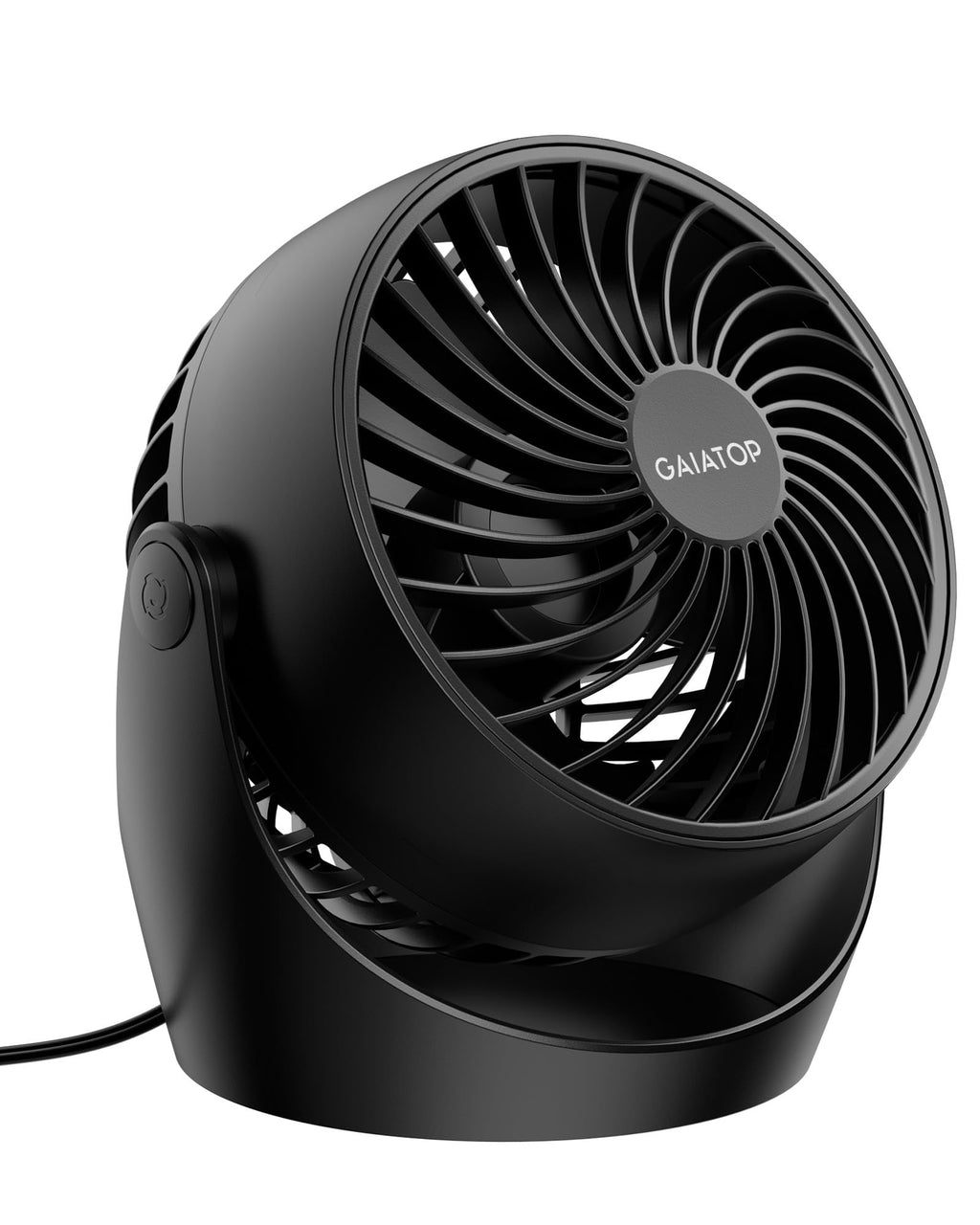 Gaiatop Desk Fan, 5-Inch Portable Electric Table Desktop Air Circulator Fans, Small but Powerful with 3 Speed 360° Adjustable Tilt for Cooling Home Dorm Office Bedroom Bathroom Kitchen，Black