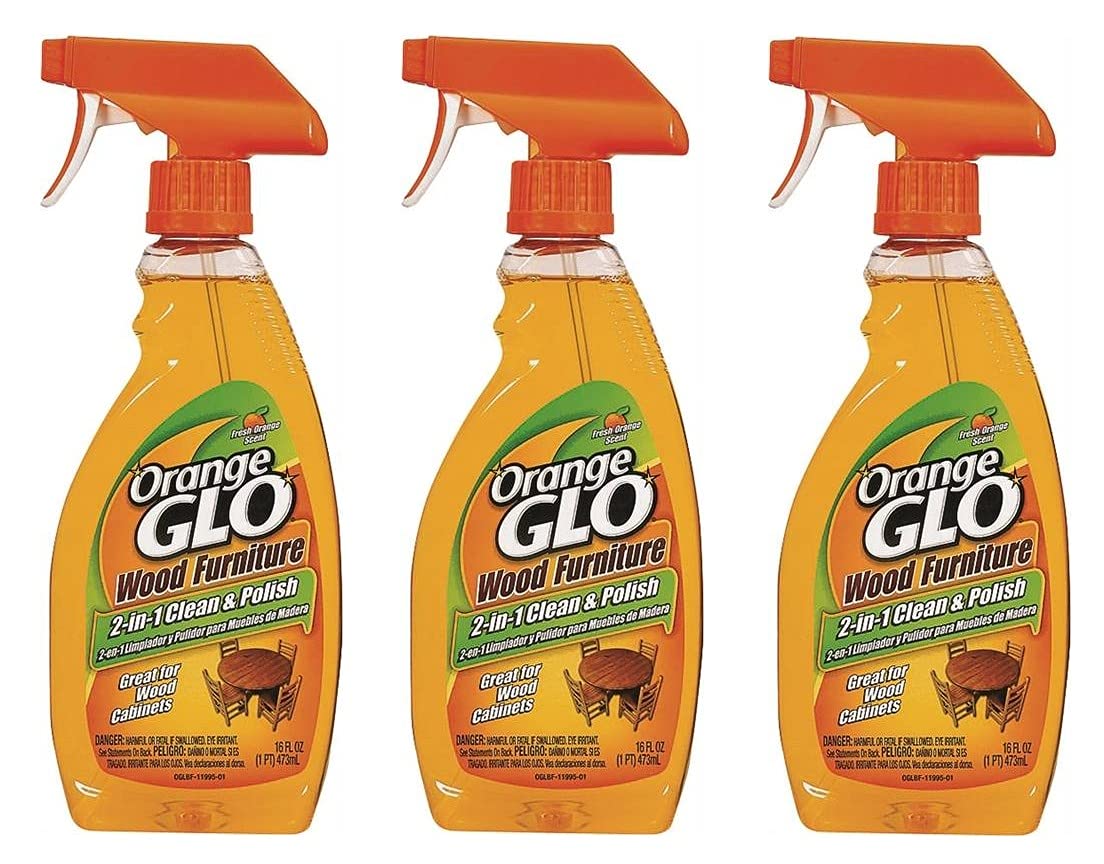 Glo 640823841079 (Pack of 3) Wood Furniture 2-in-1 Clean and Polish, 48 Fl Oz Total