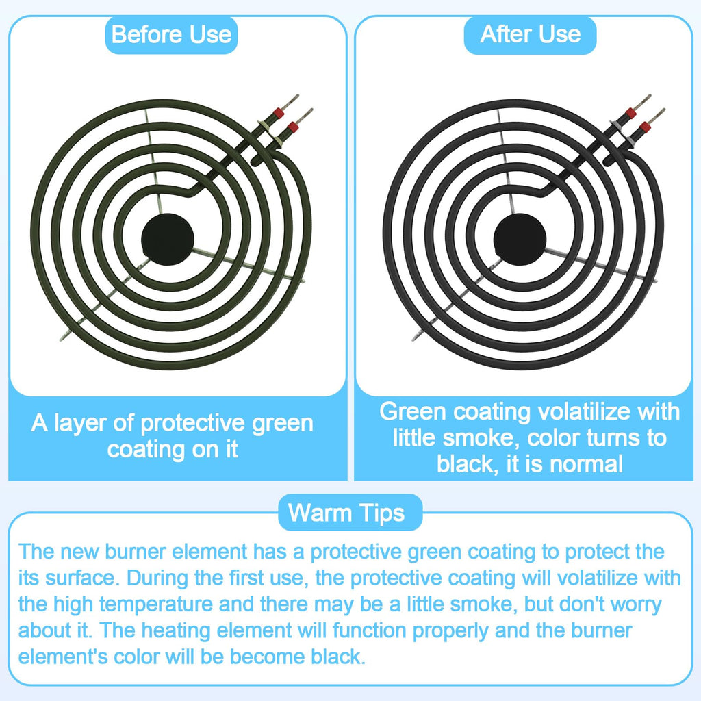 Wadoy 316442301 MP26YA 8 inch 5 Turns Surface Burner Element - Compatible Heating Element for Range, Stove & Cooktop AP4356467 222T025