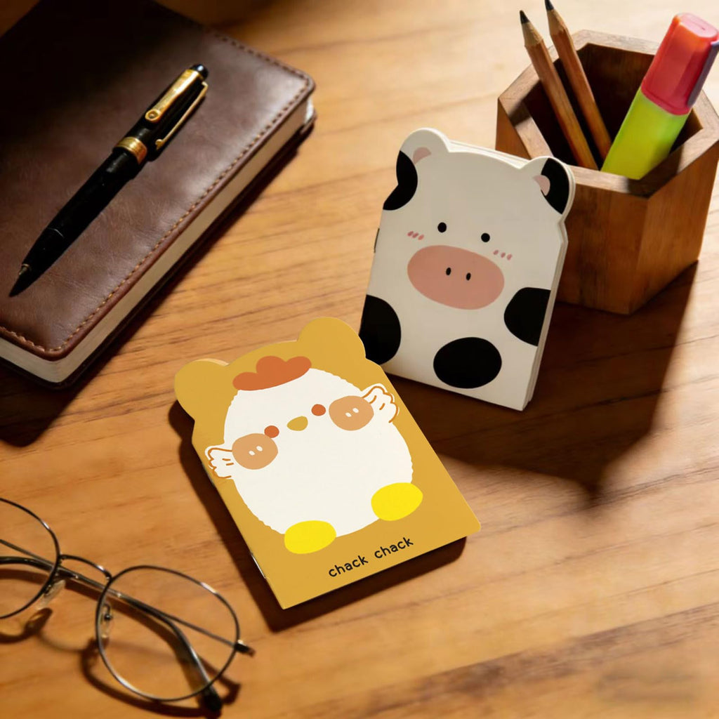 MAKIOTEKO 30 Packs Mini Animal Notebooks, Cute notebooks for kids Bulk Cartoon Frog Puppy Pig Chick Cow Notepad Themed Party Favors for School Christmas Supplies