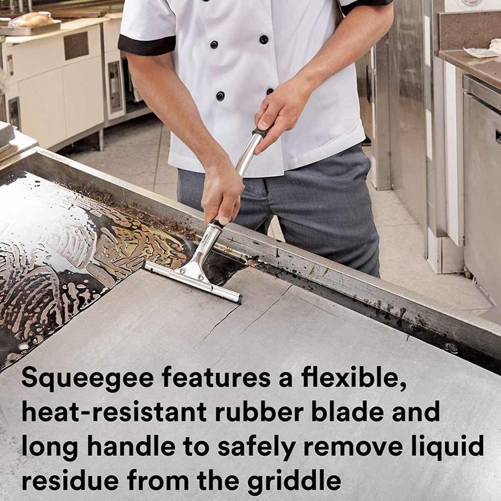 3M Scotch-Brite Griddle Cleaning, Quick Clean Heavy Duty Scour Pad, 4 in x 5.25 in, 6 Pads/Pack, for Baked On Food and Cooking Oils, Use on Hot or Cool Griddle