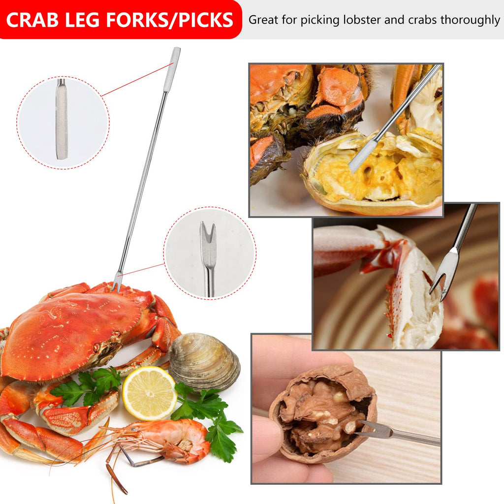 Seafood Tools Lobster Crab Crackers Crab Crackers and Tools Crab Leg Cracker Tool (Seafood Tools-17 Piece)