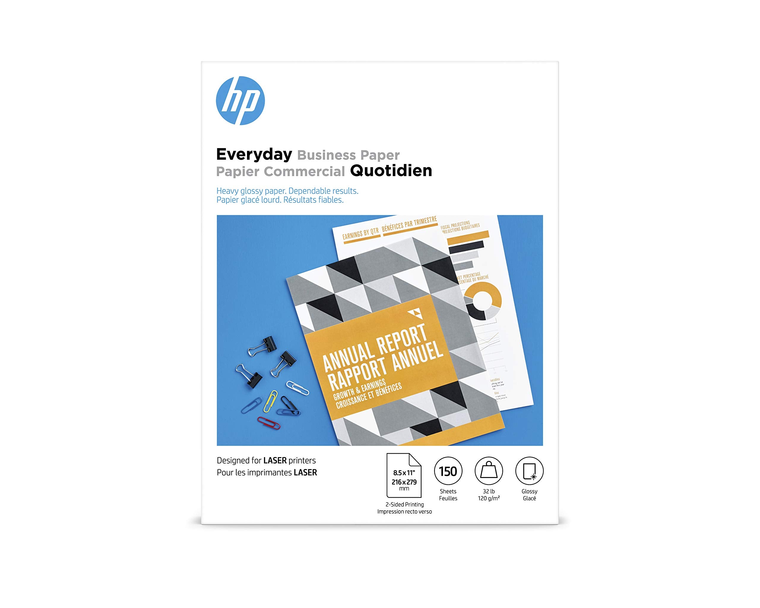 HP Flyer Paper, Glossy, 8.5x11, 150 Sheets (4WN08A)
