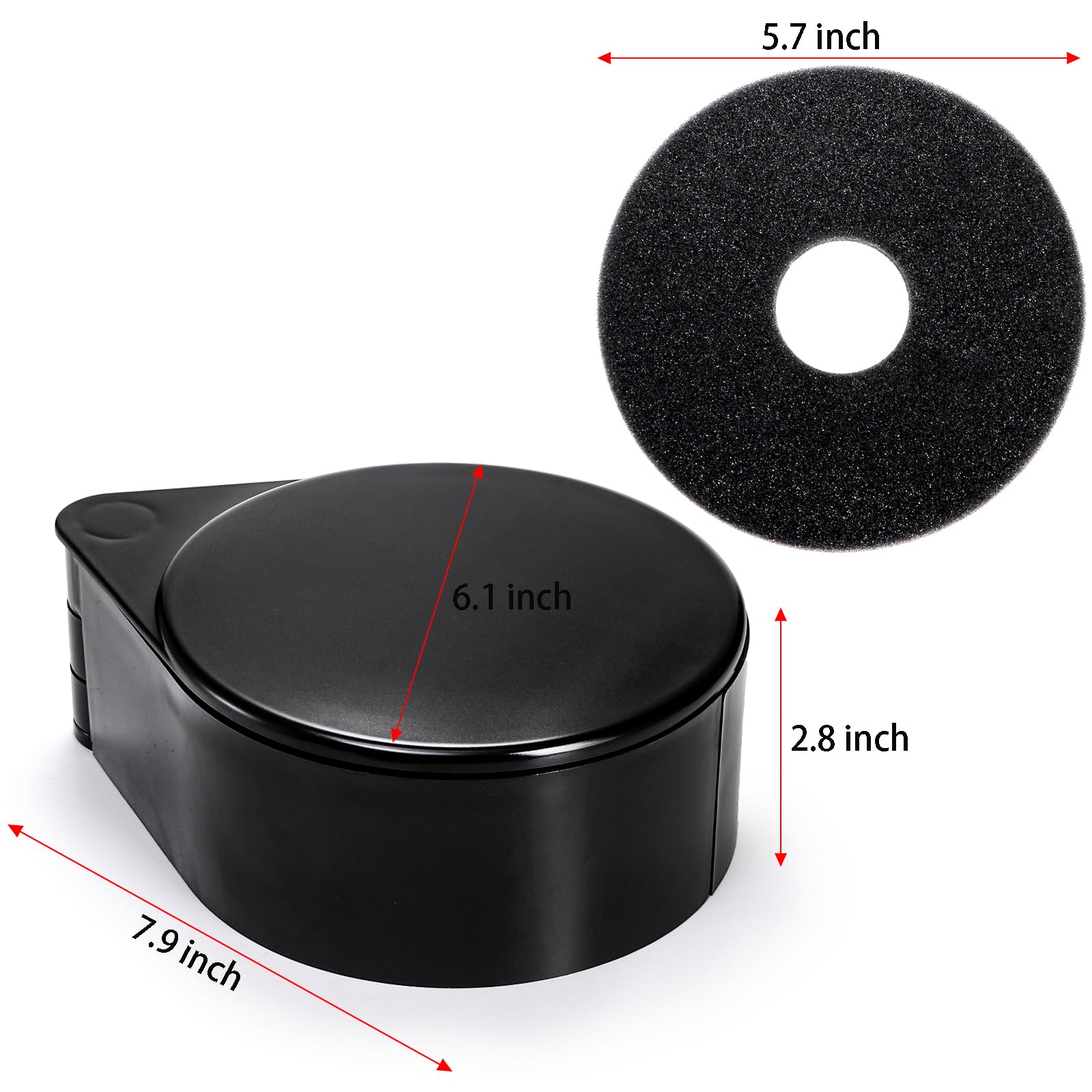 Suwimut 2 Pack 3 Tier Bar Glass Rimmer Bartender Tool with Sponge, Black Plastic Sugar Salt Glass Rimming with 3 Swing Out Trays for Margarita and Cocktail