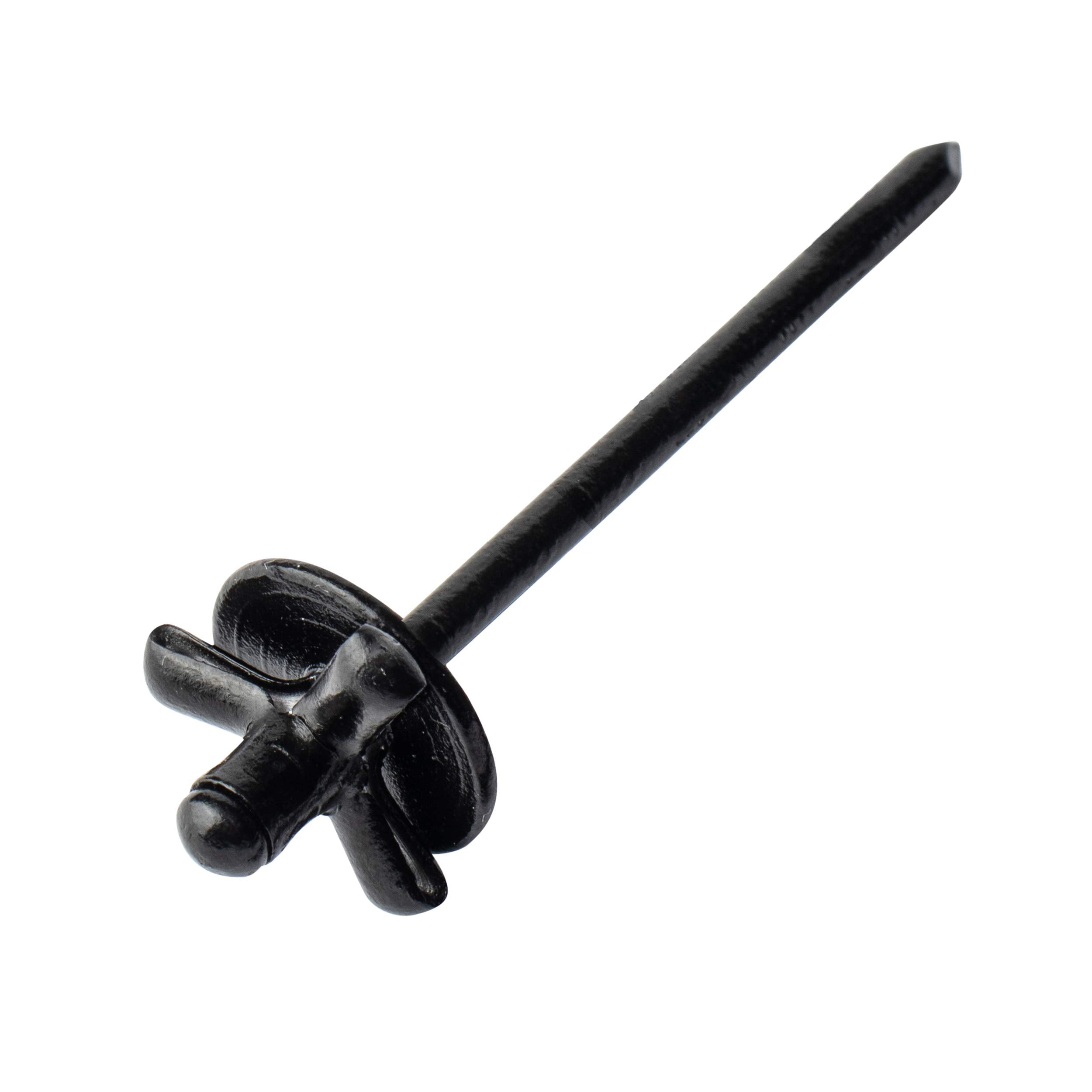 ISPINNER 50pcs 3/16" x 1" Large Head Tri-Fold Exploding Aluminum Pop Rivets (Black)