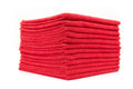 The Rag Company - All-Purpose Microfiber Terry Cleaning Towels - Commercial Grade, Highly Absorbent, Lint-Free, Streak-Free, Kitchens, Bathrooms, Offices, 300gsm, 12in x 12in, Red (12-Pack)
