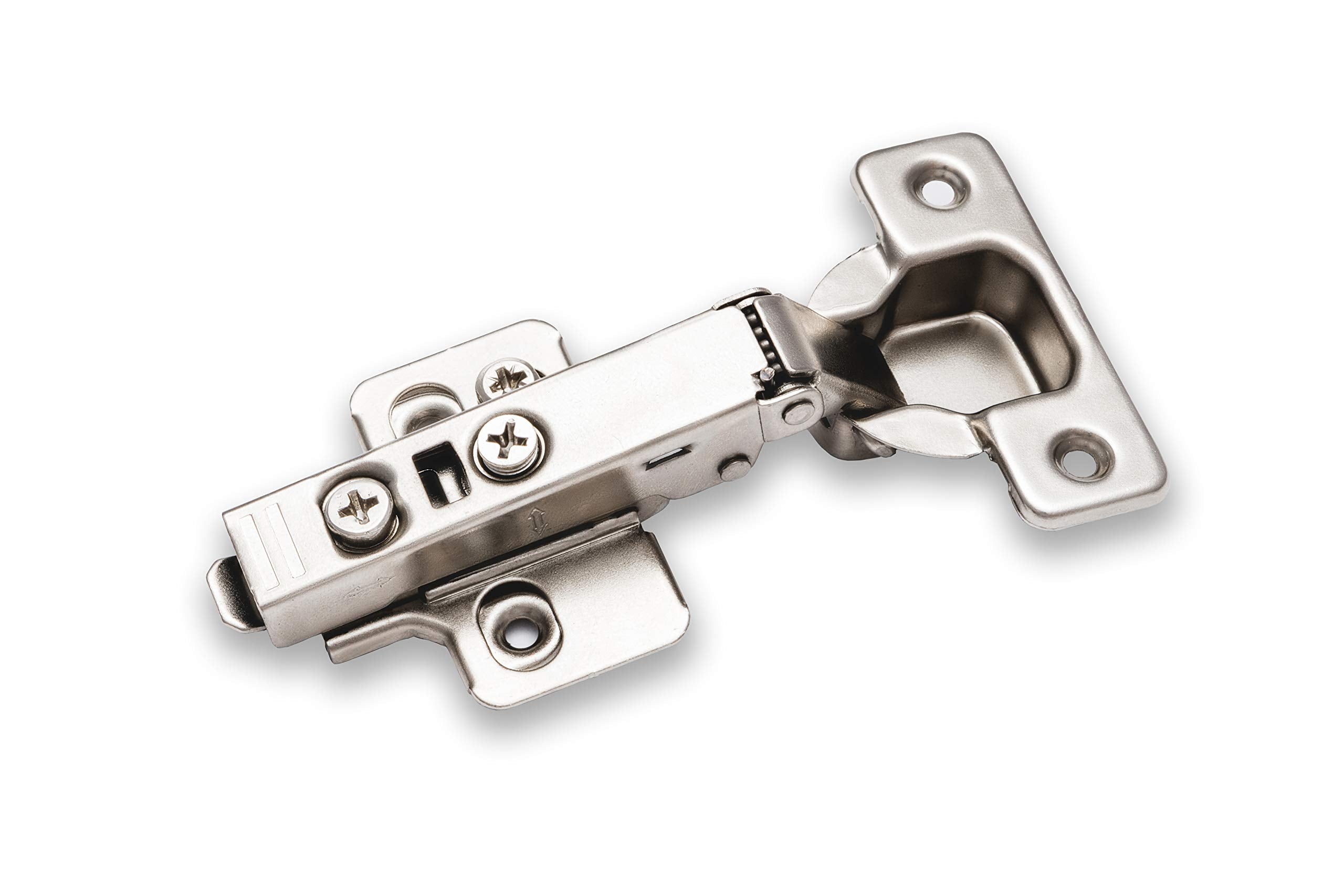 Berta 4-Pack Full Overlay Frameless Soft-Close European Hinges, 110° 3D Adjustable, Clip-On Concealed Kitchen Cabinet Door Hinges with Screws - Ideal for Modern Cabinets