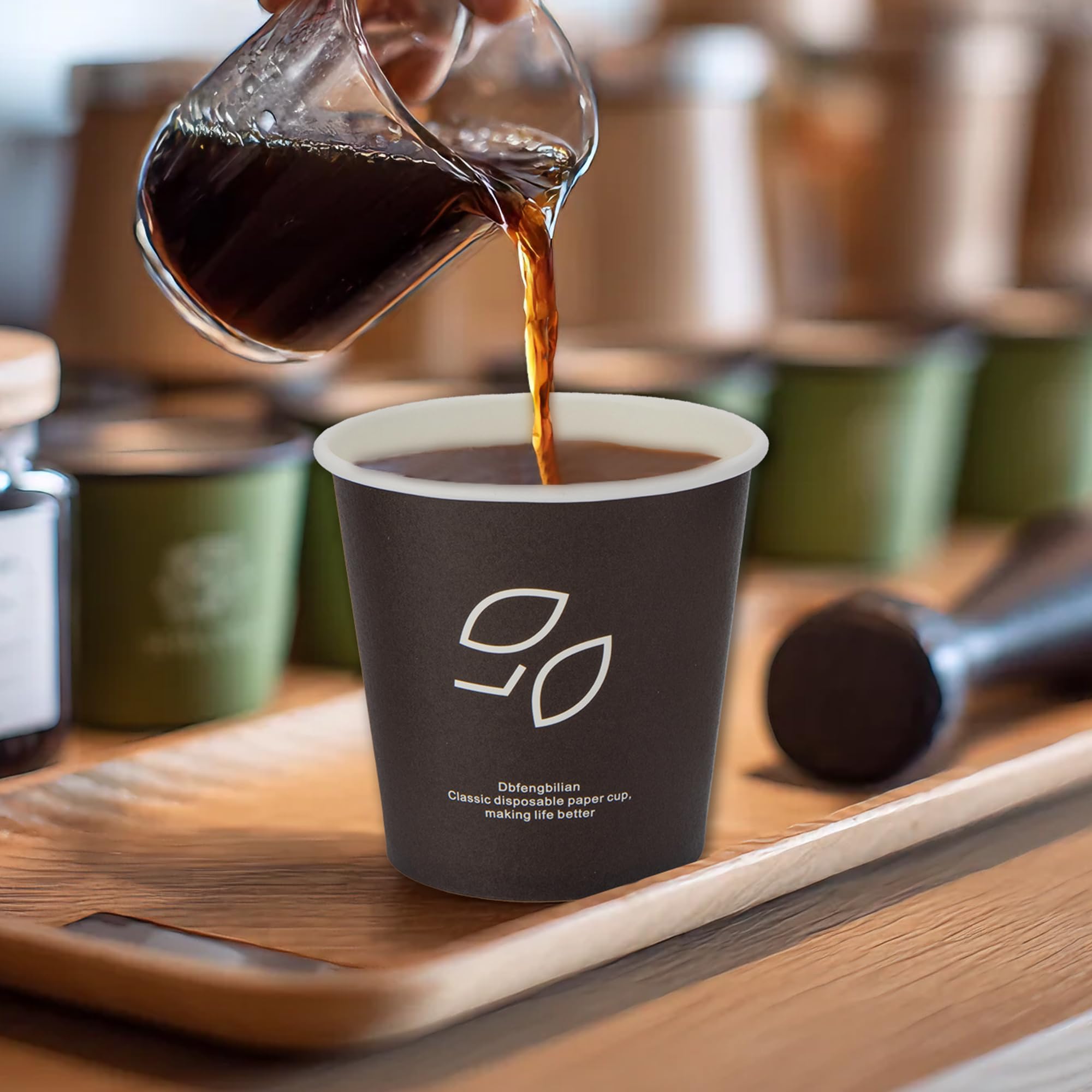 Dbfengbilian 300 Pack -3oz Disposable Coffee Cups, Thickened Coffee Paper Cups - Hot & Cold Beverages, Tea, Hot Chocolate, Water, Juice