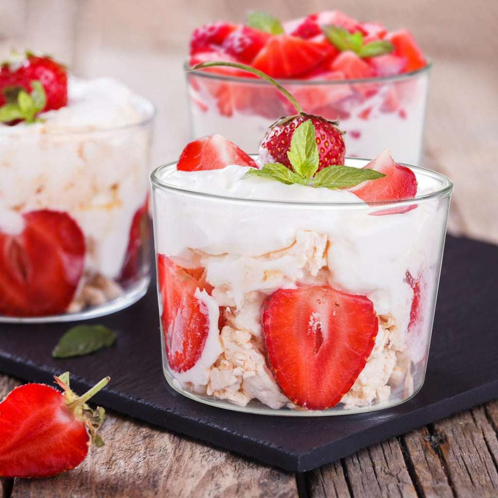 yarlung 9 Pack Small Glass Dessert Bowls, 8 Oz(250ml) Custard Cup Clear Pudding Cup, Tasting Glasses Prep Bowls for Parfait, Ice Cream, Party Birthday