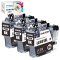 LC401XL BK Black Ink Cartridges High Yield Replacement for Brother LC 401XL LC-401 Ink Use with Brother MFC-J1010DW MFC-J1012DW MFC-J1170DW Printer (3X 401XLBK)