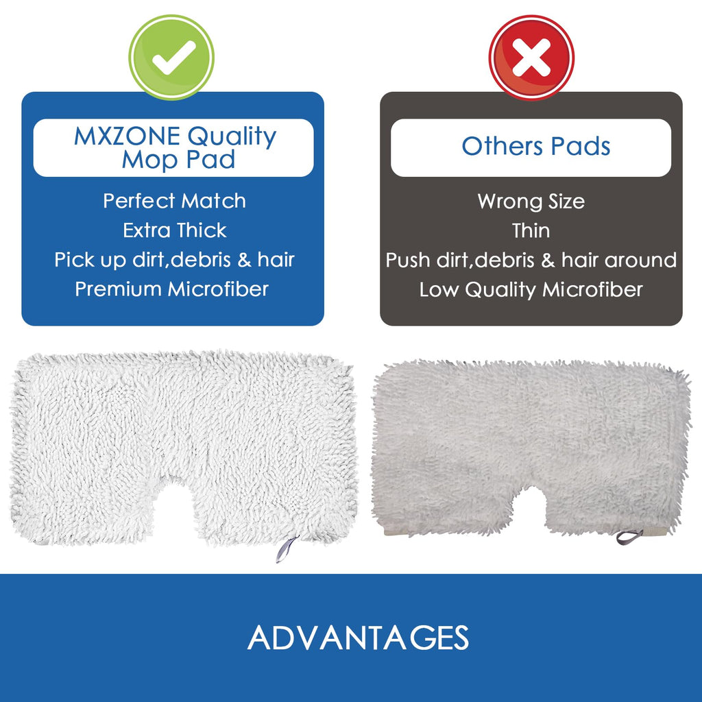 MXZONE 6 Pack Pocket Steam Mop Pad Cleaning Pads for Shark Steam Pocket Mop S3500 Series S3501 S3601 S2902 S3901 S3550 S3601d S3801 S3801co Se450 S2901