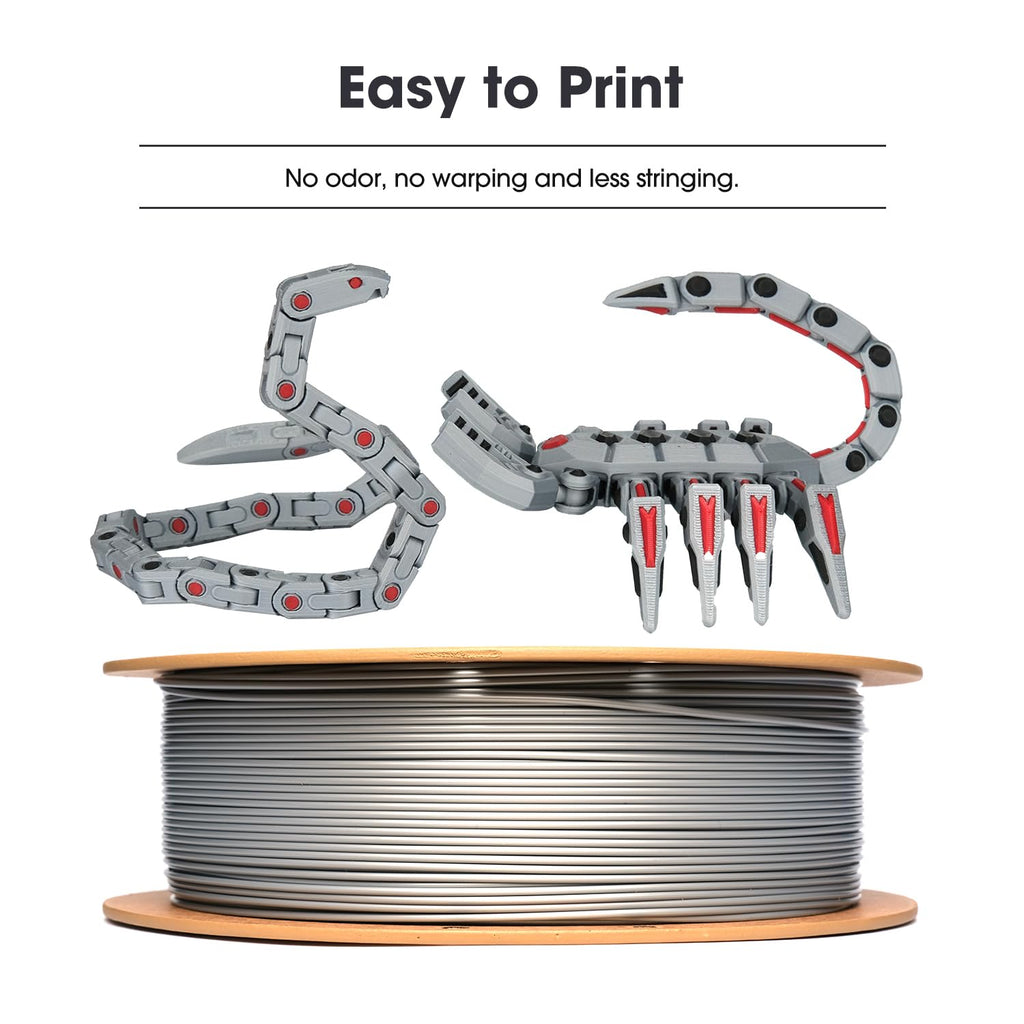 eSUN PLA Filament 1.75mm, PLA Basic 3D Printer Filament Dimensional Accuracy +/- 0.05mm, 1KG Spool (2.2 LBS) Speedy PLA Filament for 3D Printers, White