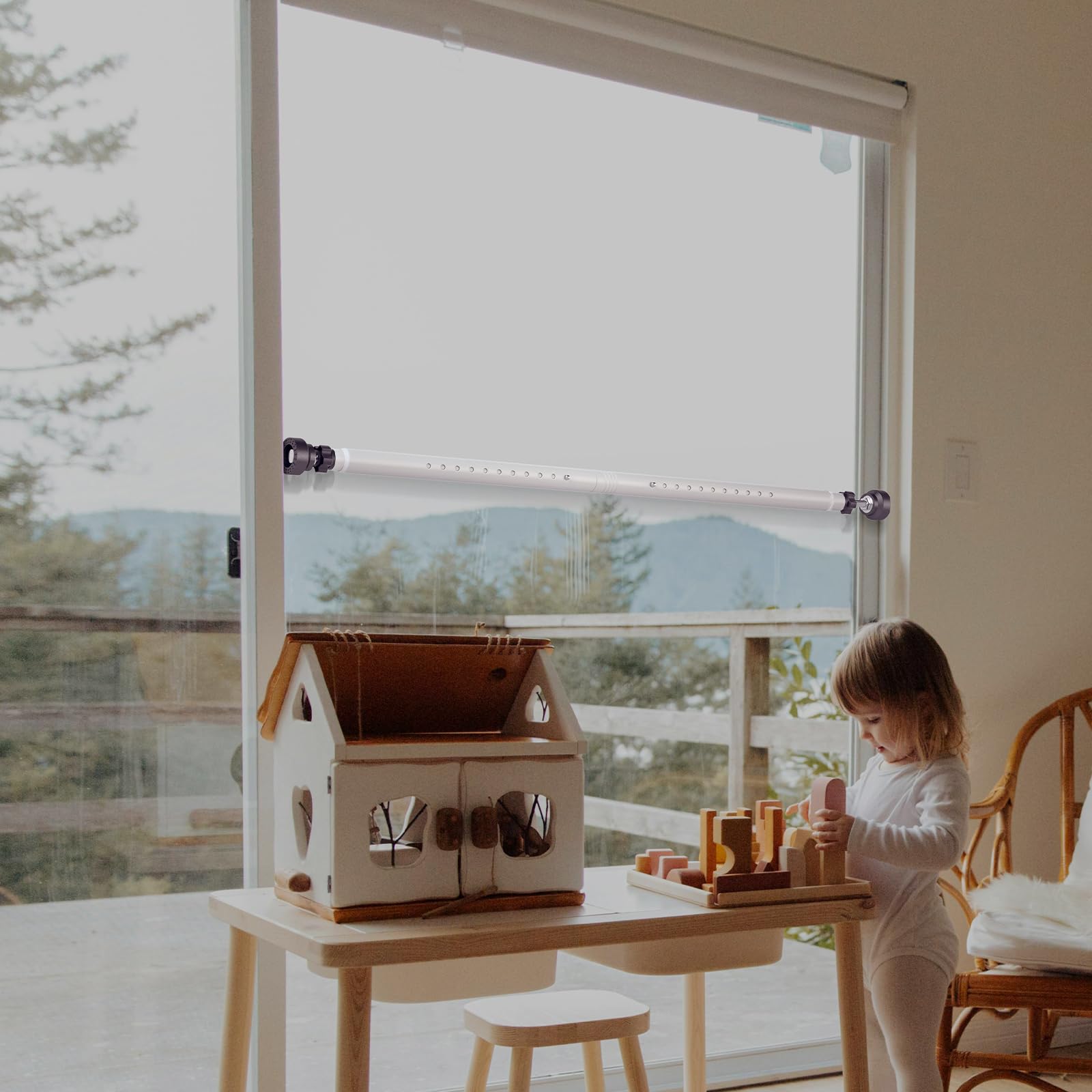 Safeguard Your Home with Adjustable Window and Sliding Door Security Bars, Offering a Wide 16.5-51 inch Range for Enhanced Protection (1, White)