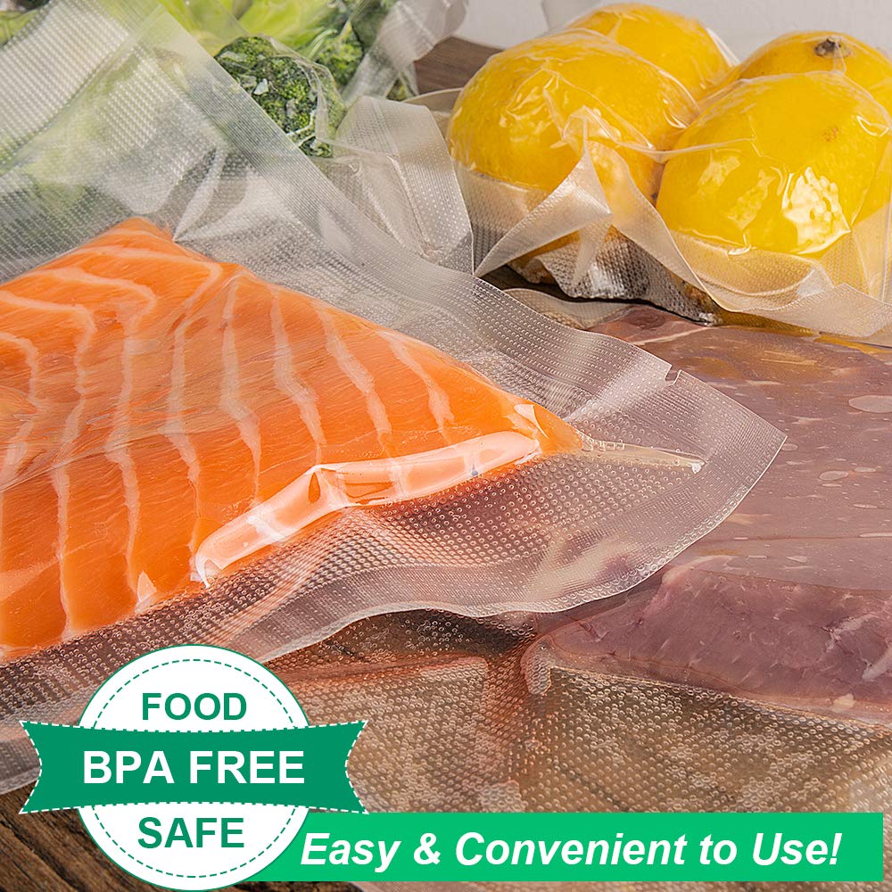 ATSAMFR 200 Pint Size 6x10Inch Vacuum Sealer Food Sealer Bags with BPA Free,Heavy Duty,Great for Vac storage or Sous Vide Cooking