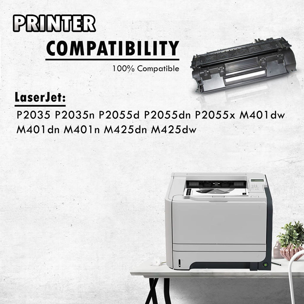 Inkfirst Compatible Toner Cartridge Replacement for HP CE505A CF280A 05A 80A Laserjet M425dn M401dw M401dn M401n P2035 P2035n P2055dn P2055x