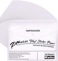 Printable Vinyl for Inkjet Printer - 55 Pack Matte White Printable Vinyl Sticker Paper Dries Quickly Vivid Colors, Holds Ink Well, Tear Resistant, Inkjet & Laser Printer by JANDJPACKAGING