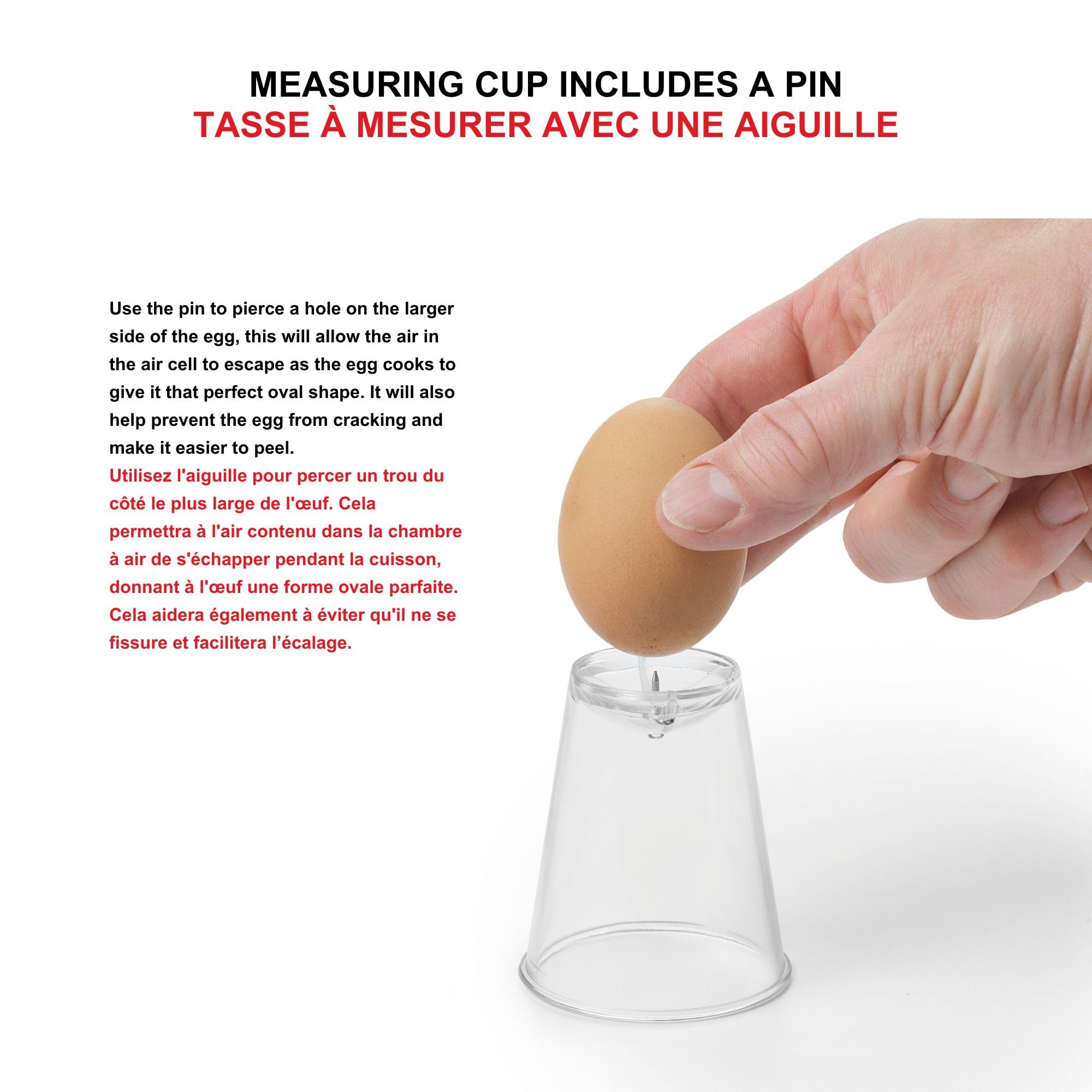 Starfrit 7-Egg Cooker with Measuring Cup - Dry Boil Protection - 3 Settings