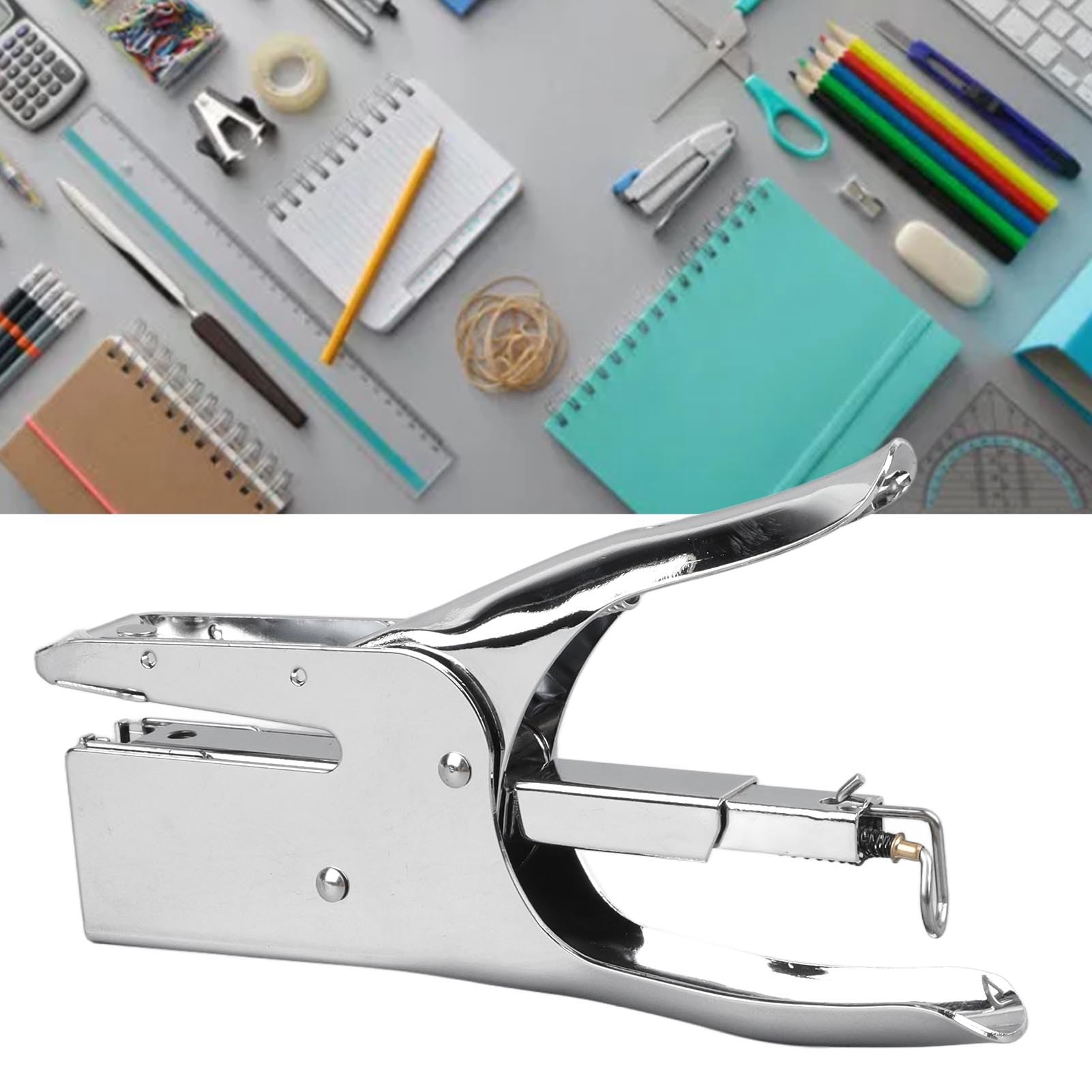 Heavy Duty Stapler, Large Capacity Metal Plier Office Stapler for 40 Sheets, Compact Handheld Stapler for School Home Office Use