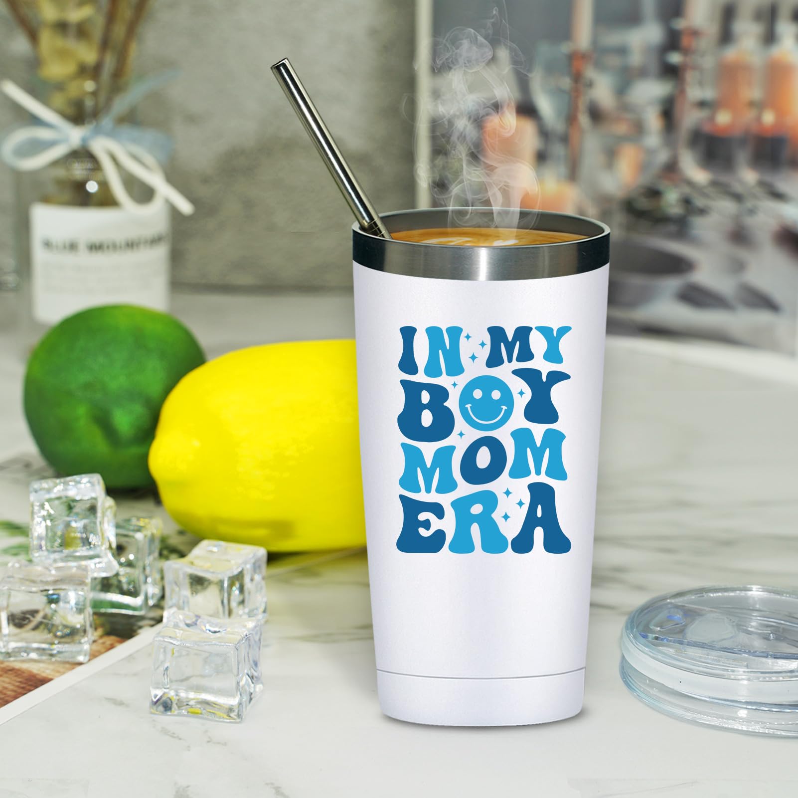 Grifarny Boy Mom Gifts - New Moms Gifts for Women - First Mothers Day Gift for New Moms, Mother, Mama - in My Boy Mom Era Tumbler Mug 20 oz