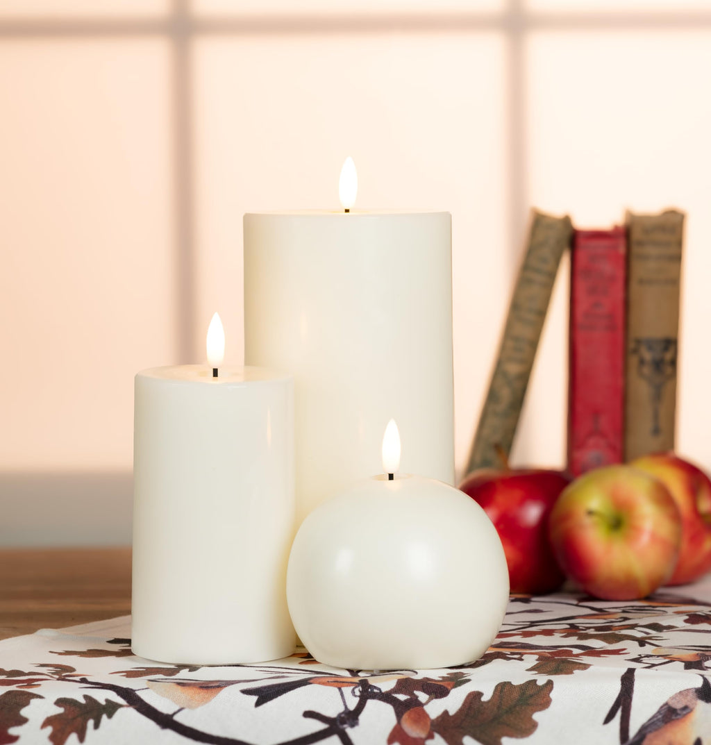 Abbott Collection Luxlite LED Flameless Wax Ball Candle - Sand (4" D)