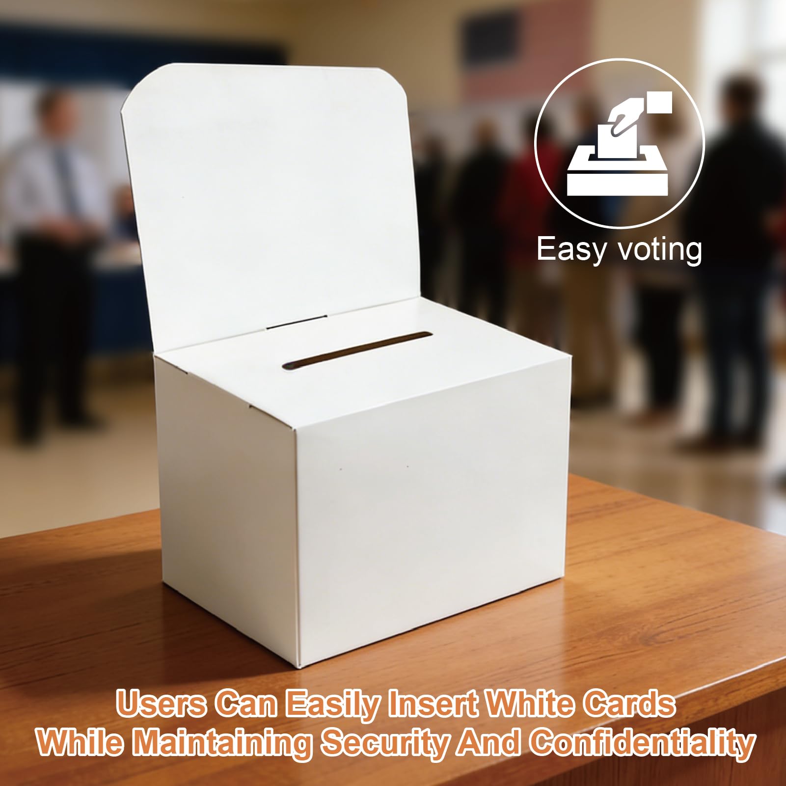 rzoixuur 36 Pack Suggestion box，Raffle boxes with slot，Donation boxes for fundraising，White cardboard boxes6.5x4.5x4.5Inch，Ballot box with slot，For Collecting Business Card Voting Contest