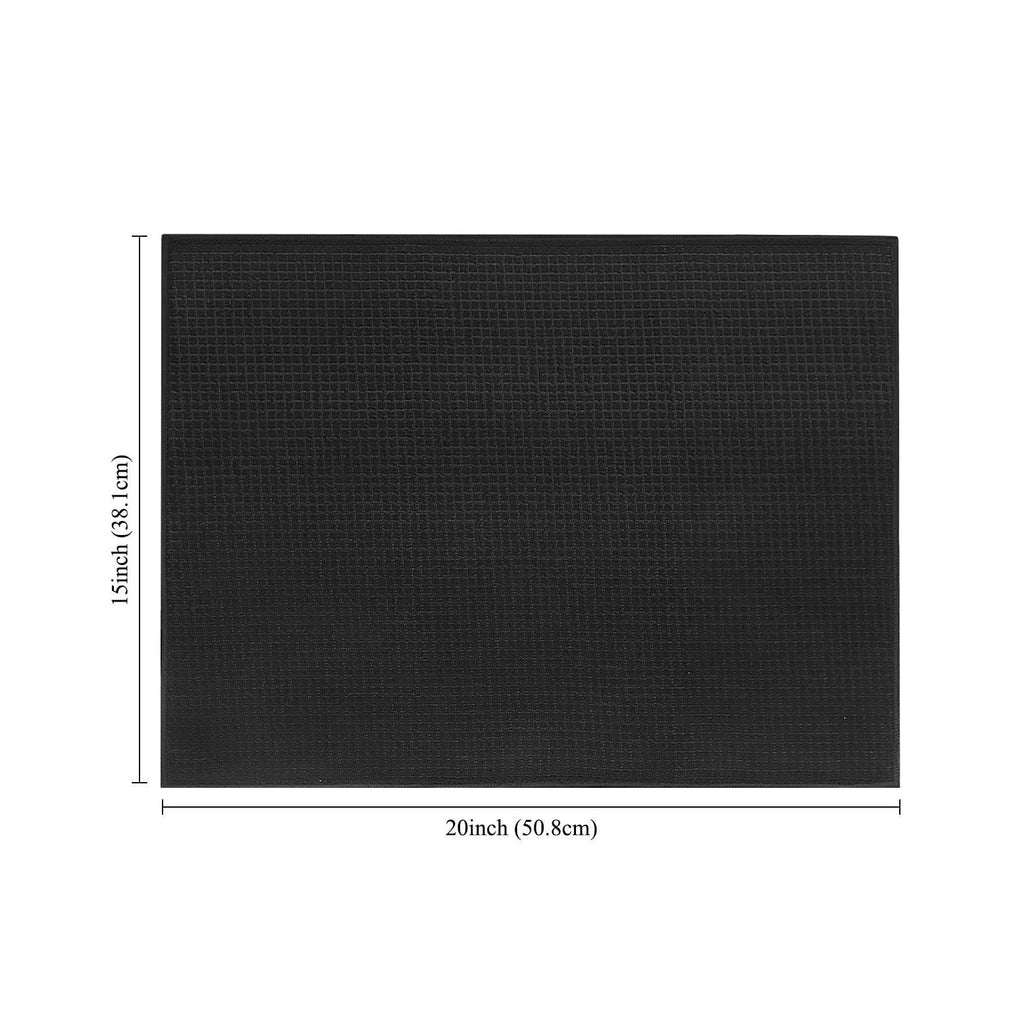 Ulable 2-Pack Dish Drying Mat , Microfiber Dry Pad, Quick-Drying Dish Drainer Board Mat for Kitchen Counter-top Tabletop Accessories, Machine Wash, 20 X 15 inch, Black