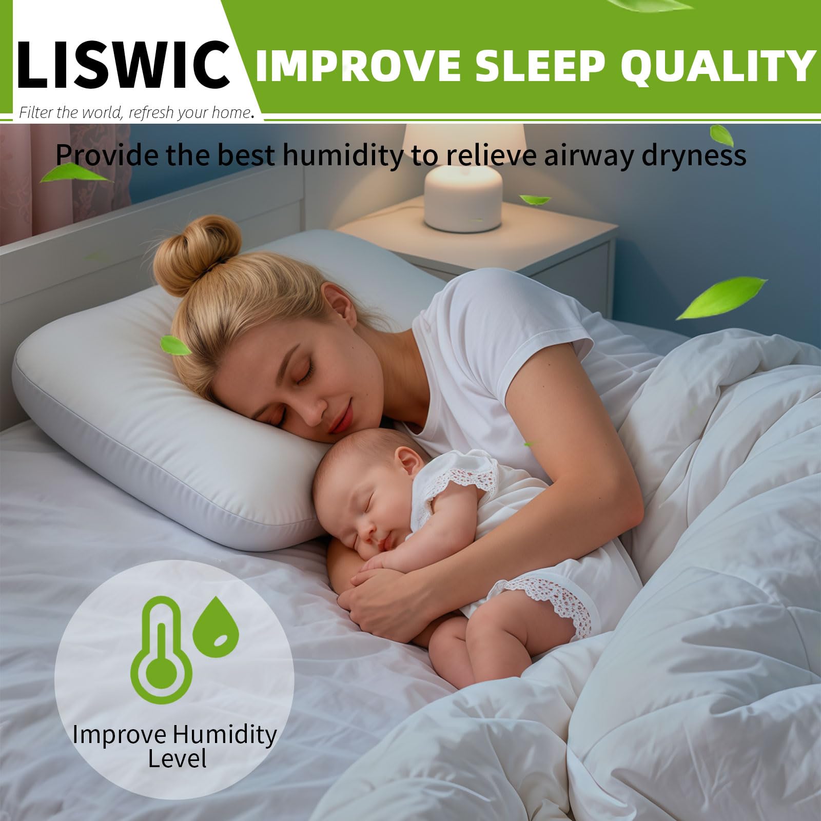 LISWIC 3Pack Humidifier Wicking Filters for Honeywell, Compatible Part # HAC-504AW / HAC-504, Filter A