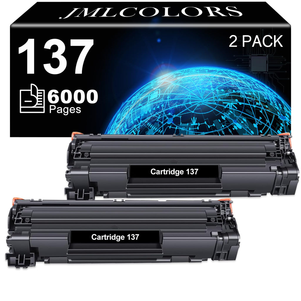 137 Toner Cartridge CRG137 Replacement for Canon 137 Black Toner Cartridge CRG-137 Compatible for Canon 137 Toner for Imageclass MF236n MF230 MF220 MF210 MF247dw D570 MF232w MF244dw MF240 (2 Black)
