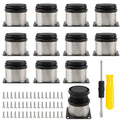 12 Pcs Stainless Steel Furniture Legs, 2 Inch Adjustable Furniture Legs, Adjustable Height Sofa Feet, Heavy Duty Replacement Legs Extenders for Cabinets, Tables, Sofas, Shelves